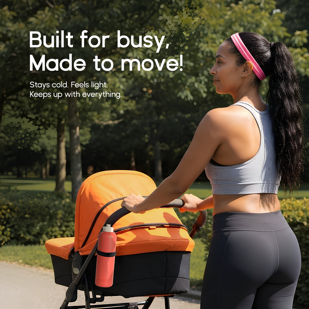 SHVITZ Sports Water Bottle | Terracotta + Blush | 2 Pack